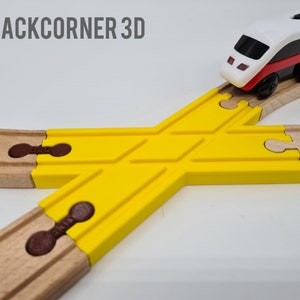 Wooden train track X-Intersection / Brio extension / Imaginarium / Thomas / Lillabo / Melissa & Doug