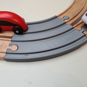 Wooden train track double corner / Brio extension / Imaginarium / Thomas / Lillabo / Melissa & Doug