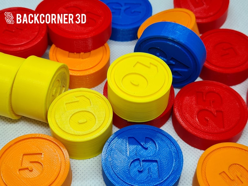 Fisher Price coins for cash register / Toy coins / Plastic coins / Play money image 8