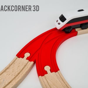 Wooden train curve Intersection / Brio extension / Imaginarium / Thomas / Lillabo / Melissa & Doug