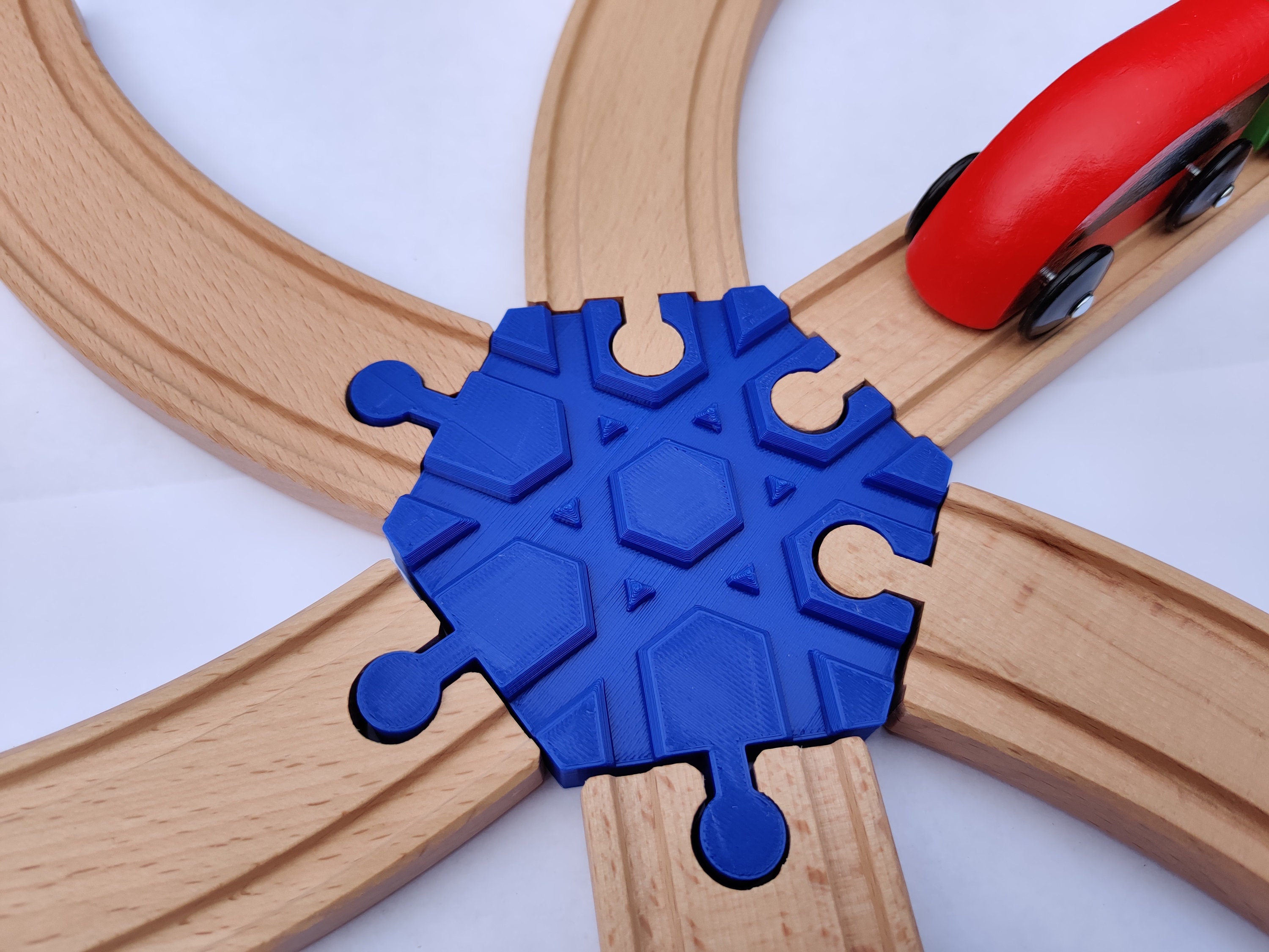 Wooden Train Track Intersection 6-way / Brio Extension / Imaginarium ...
