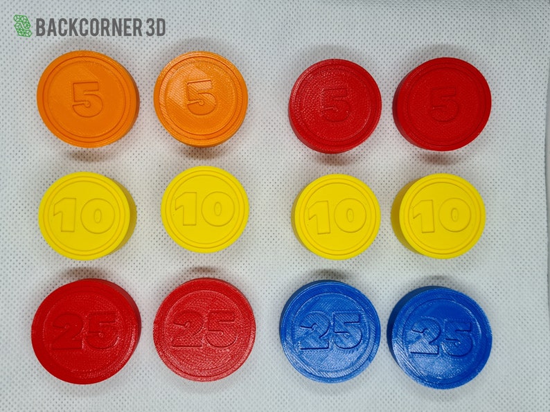 Fisher Price coins for cash register / Toy coins / Plastic coins / Play money image 1