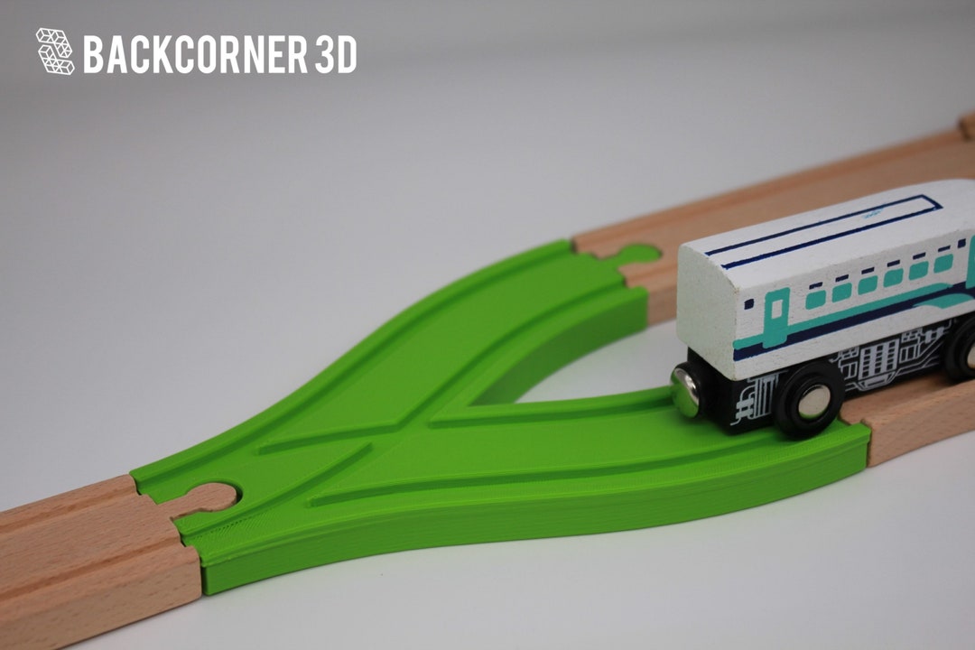 2 to 1 Wooden Train Track Intersection / Brio Extension / Imaginarium ...