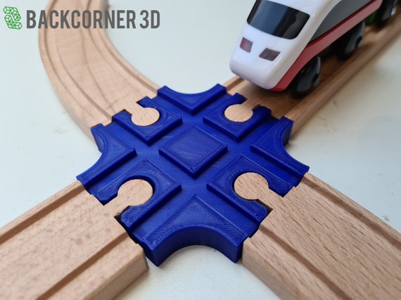 Moskee Beschrijving uitslag Wooden Train Track Intersection 4-way / Wooden Train Connector - Etsy  Singapore