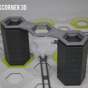 Bridge compatible with GraviTrax / 3-line bridge / Gravitrax extension / Marble run part