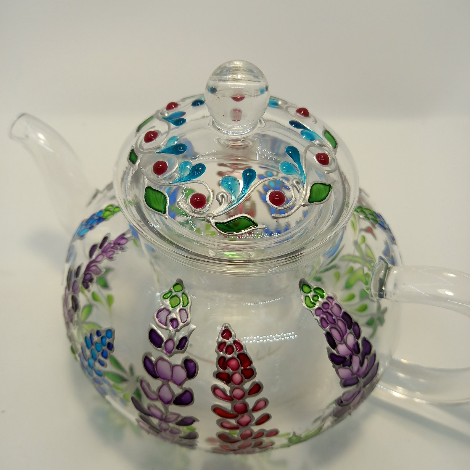 Stained Glass Teapot 20 oz 600 ml Texas Hand Etsy