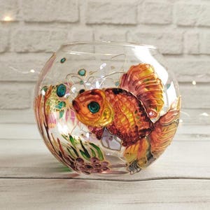 Fish Candle holder 4 3/4 in ( 11 cm) Tea light holder Ocean art New home gift Patio decor Gift for mom Gift for sister Garden decor