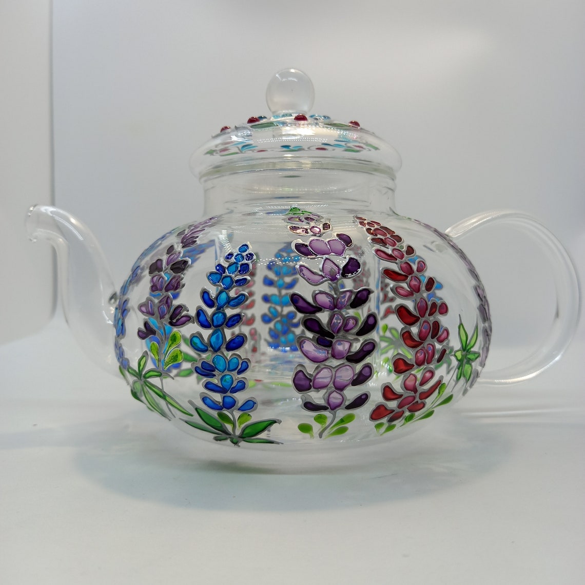 Stained Glass Teapot 20 oz 600 ml Texas Hand Etsy