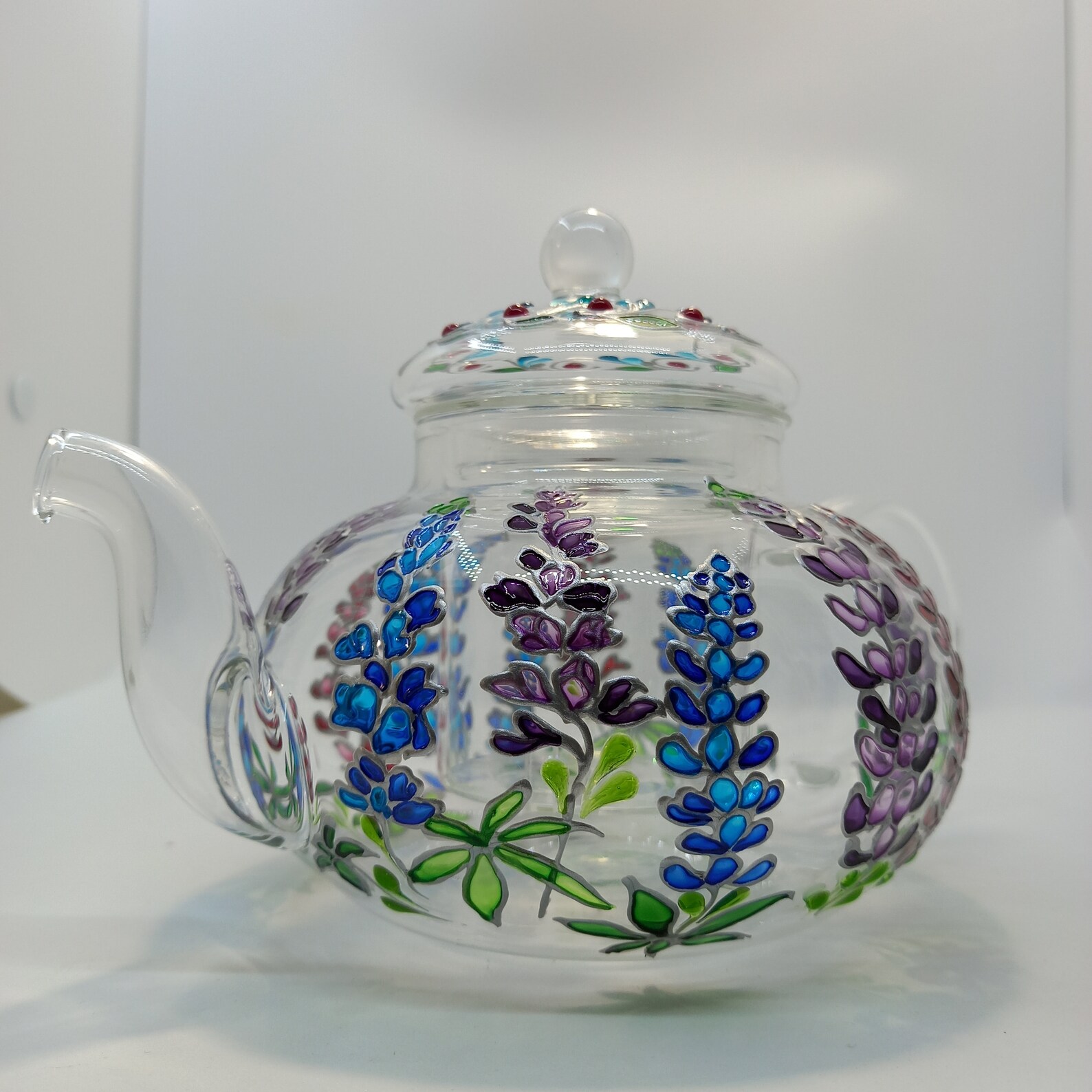 Stained Glass Teapot 20 oz 600 ml Texas Hand Etsy