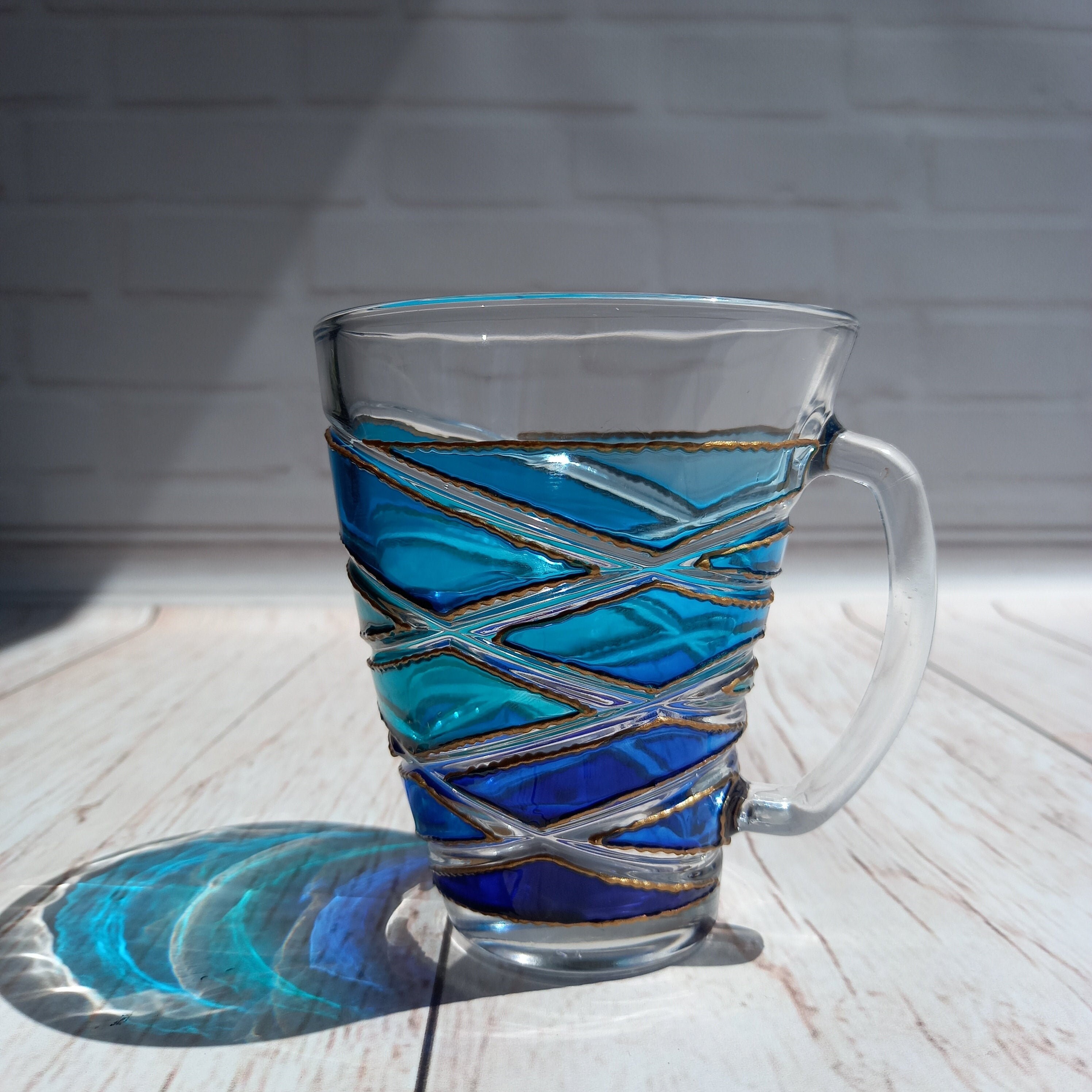 Stained Glass Custom Coffee Cup 6 3/4 oz 200 ml Hand Etsy