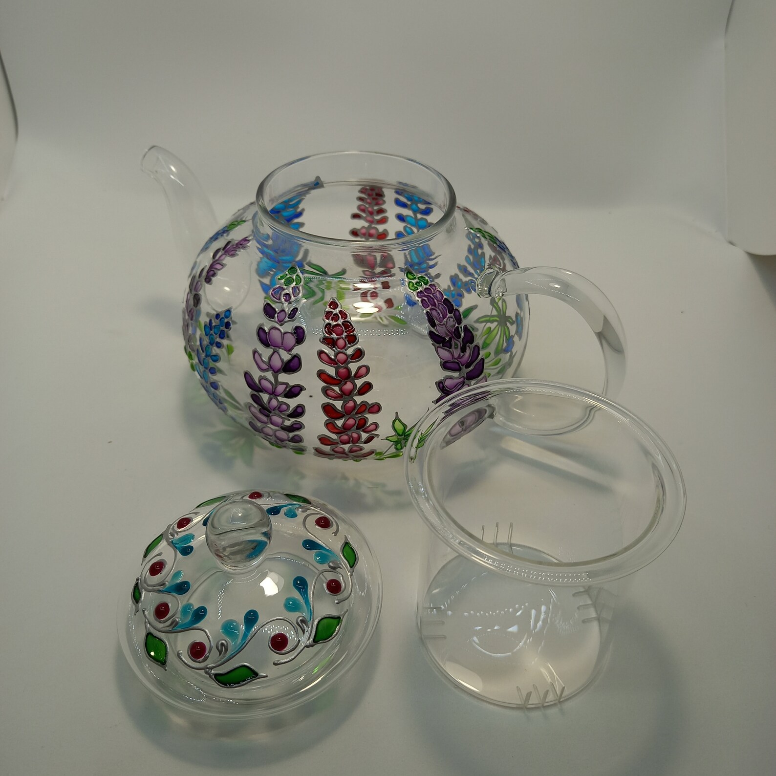 Stained Glass Teapot 20 oz 600 ml Texas Hand Etsy