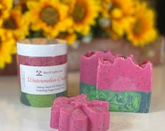 Watermelon Crawl Soap, Kiwi/Watermelon, Coconut Milk, Palm Free Artisan Soap, Mothers Day, Fathers Day Gift. Available to ship 05/13/24