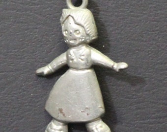 1980s HEIDI Of The ALPS Die Cast KEYCHAIN 4.5 x 3 cm (1.75" x 1.25") Zuiyo - Rare!