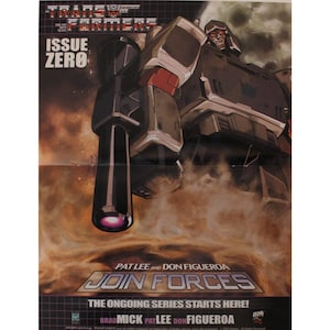 2003 TRANSFORMERS / GI JOE Mini-Poster Original 13 x 10.5 "(33 x 26,5 cm.) Dünnes Papier Pat Lee Megatron
