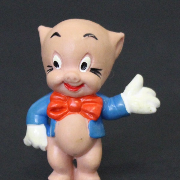 1960s / 1970s 2" PORKY German PVC Figure by Schweinchen - Looney Tunes Warner Bros - 5 cm.