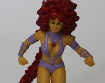 1991 STARFIRE PVC-figuur prinses Koriand'r 3,75" (9,5 cm.) Comics Spain DC Comics rood of bruin haar versie (kies er een)