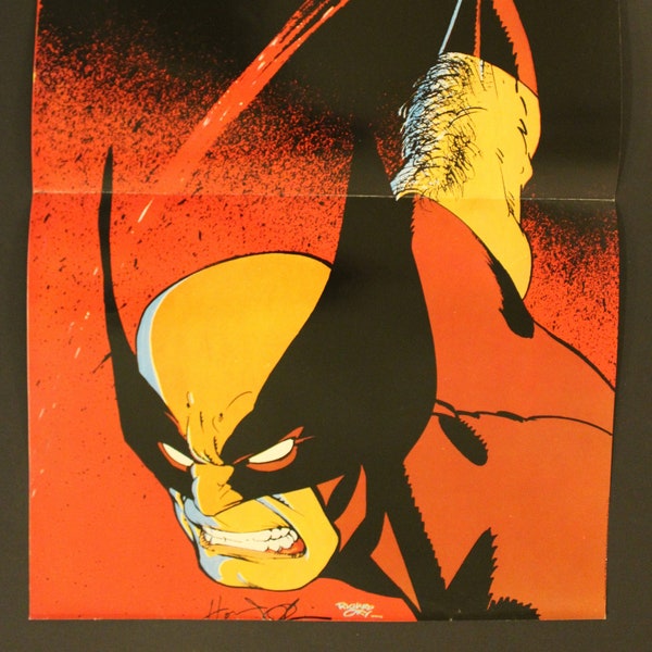 1993 WOLVERINE 2 Mini-Posters in 1 - 27.5 x 40 cm. ( 10.8" x 15.75" ) - Spanish Vintage Item - Marvel Comics LOGAN 020