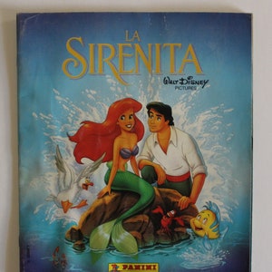 1989 The LITTLE MERMAID Sammelkarten Album von Panini - Spanischer Vintage Artikel - 100% Vollständig - 27 x 23 cm. (26,5 x 23 cm) Walt Disney