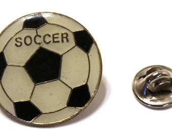 Pin de solapa con balón de fútbol de los años 90 - Vintage y extragrande - 2,5 cm (1") de diámetro