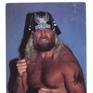 Cartolina d'epoca JIMMY VALIANT del WWF del 1985 - 4" x 5,5” (10 x 14 cm.) - Molto rara