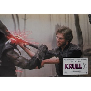 1983 KRULL Lobby Card Original Vintage Spain Kenneth Marshall, Liam Neeson 33.5 x 24 cm. ( 13.25&quot; x 9.35&quot;) #6
