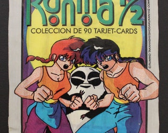 1994 RANMA 1/2 Trading Cards Sealed Pack - Spanish Vintage Item - Ediciones Este - Rumiko Takahashi - 12 x 8.5 cm. ( 4.75&quot; x 3.3&quot; )