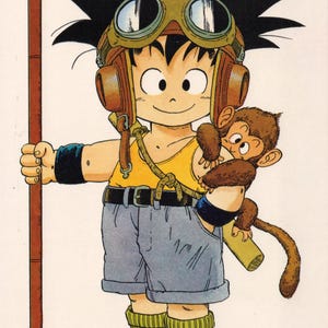 1992 DRAGON BALL Pocztówka Oryginalna hiszpańska Vintage 15 x 10,5 cm. (6" x 4") #1