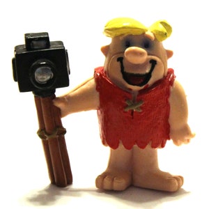 1989 BARNEY RUBBLE PVC Figure by Comics Spain - Spanish Vintage Item - 2.5" ( 6.3 cm. ) - Hanna Barbera