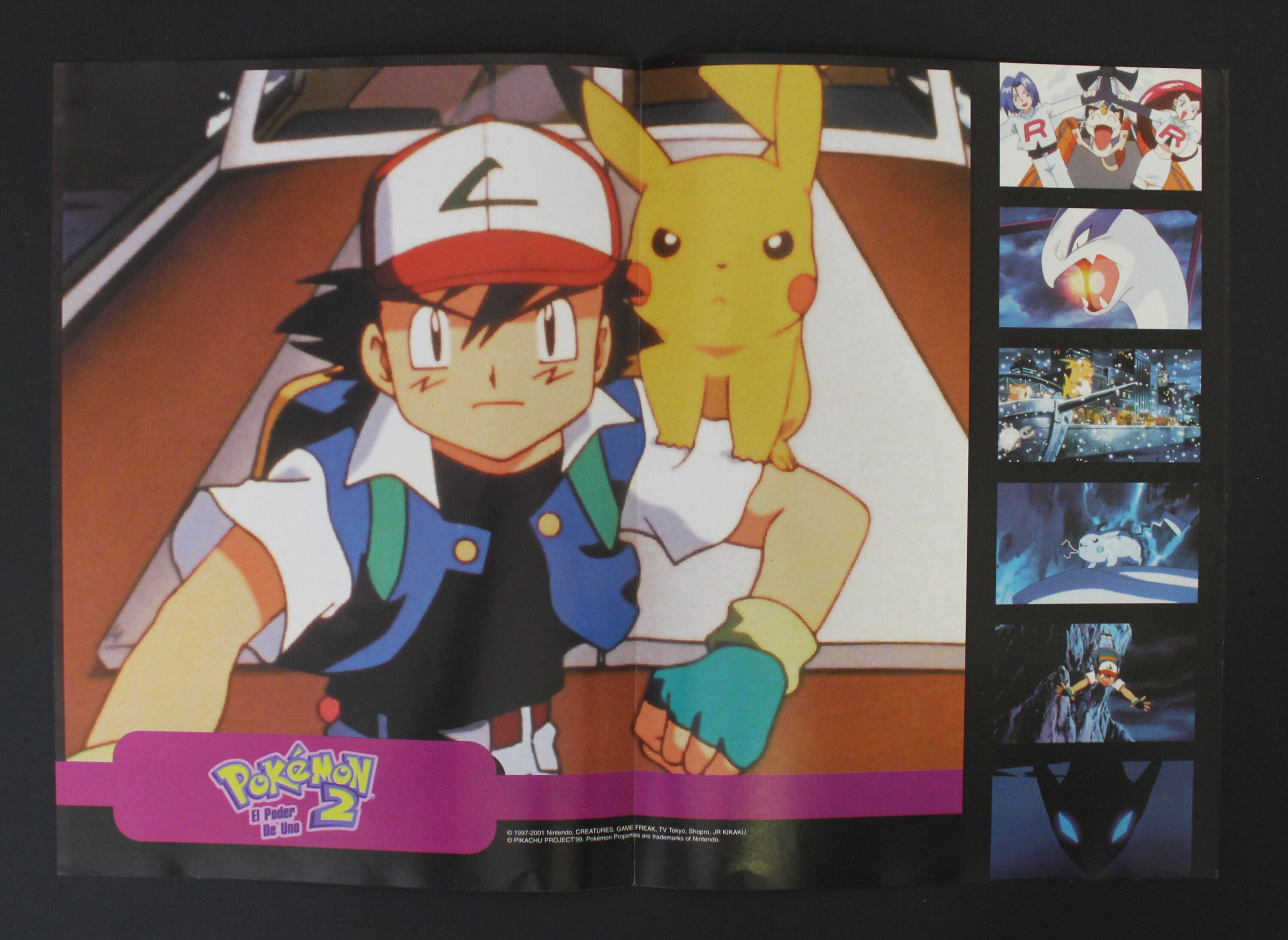 2001 Pokemon PIKACHU MINI-POSTER - Double-sided (2 Posters in 1 