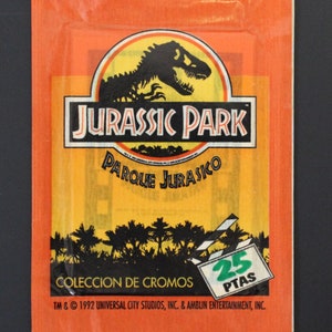 Pack de cartas coleccionables JURASSIC PARK 1992 - Producto nuevo y precintado de fábrica española - 12 x 8,5 cm. (4,75" x 3,3") - Universal / Amblin