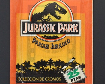 1992 JURASSIC PARK Trading Cards Pack - Spanish Factory SEALED & New Item - 12 x 8.5 cm. ( 4.75&quot; x 3.3&quot; ) - Universal / Amblin