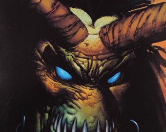 1998 SIMON BISLEY Original Vintage Poster 12" x 9" (30 x 23 cm.) Heavy Metal #55
