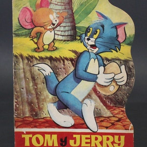 1966 TOM & JERRY Die-Cut Book &quot;The Plastic Egg&quot; - Original Spanish Vintage Item - 20 x 14 cm. ( 7.9&quot; x 5.5&quot; ) approx.