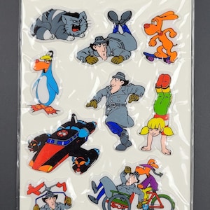 1983 INSPEKTOR GADŻET Arkusz naklejek Puffy Stickers 8,25" x 3,5" (21 x 9 cm.) Hiszpania VHTF #5