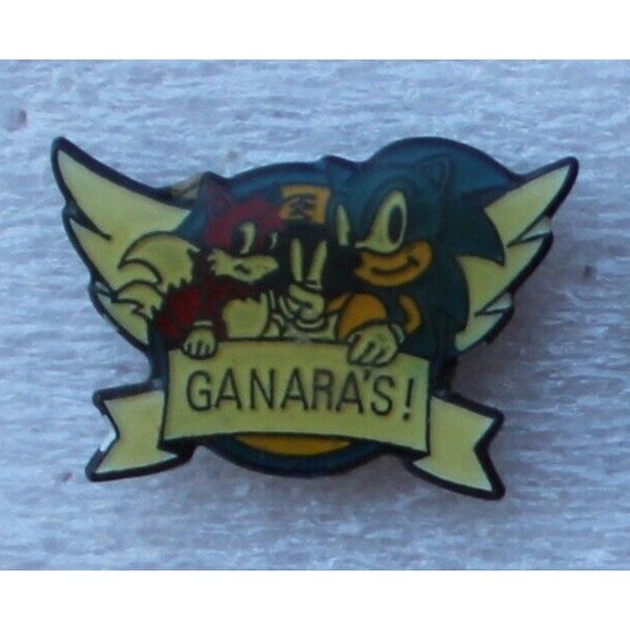 1990s SONIC The HEDGEHOG & TAILS Lapel Pin 2.5 x … - image 1