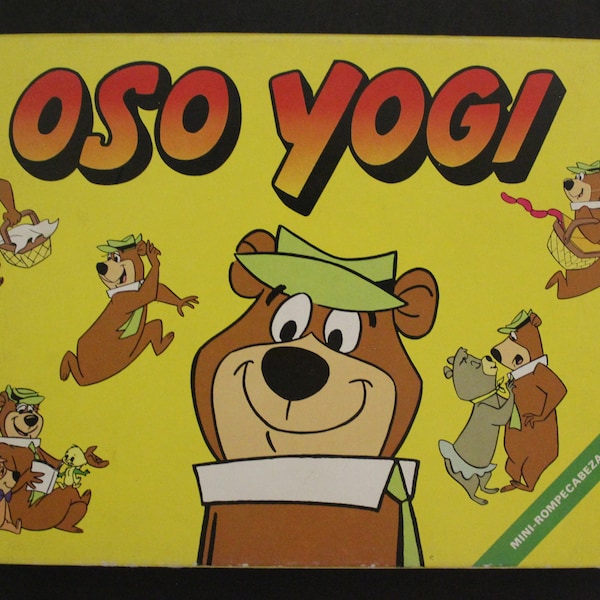 1980's YOGI BEAR Cubes Puzzle - 26 x 15 x 3 cm. ( 10.25" x 5.9" x 1.2" ) - 100% Complete! - Hanna-Barbera - Dalmau Puzzles