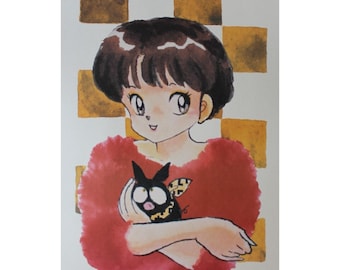 1995 RANMA 1/2 Vintage Poster 38.5" x 26.75" Spain 1000 Editions Super High Quality Rumiko Takahashi