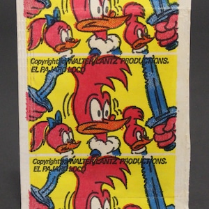 1980s WOODY WOODPECKER Trading Cards Sealed Pack - Venezuelan Vintage Item by Convepal - 9 x 7 cm. (3.5&quot; x 2.75&quot;)