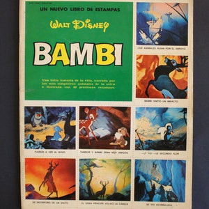 BAMBI Trading Cards-boek uit 1971 - 100% compleet! - Spaans vintage item van Susaeta: 27 x 21 cm. (10,6 x 8,5 inch) – Walt Disney