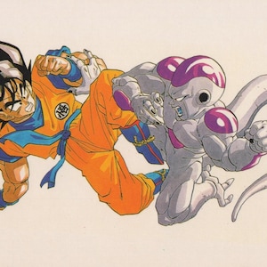 1993 DRAGON BALL Pocztówka Oryginalna hiszpańska Vintage 15 x 10,5 cm. (6" x 4") Son Goku, Frieza #46