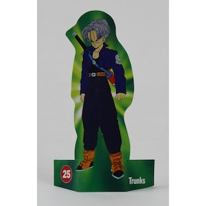 1989 TRUNKS - Figurine en carton découpée 5,25 po. (13,5 cm) Dragon Ball Espagne Promo