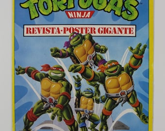 Póster gigante de RAPHAEL de 1991, 84 x 59 cm (33 x 23,25 pulgadas) TMNT España Vintage HTF Tortugas Ninja Mutantes Adolescentes