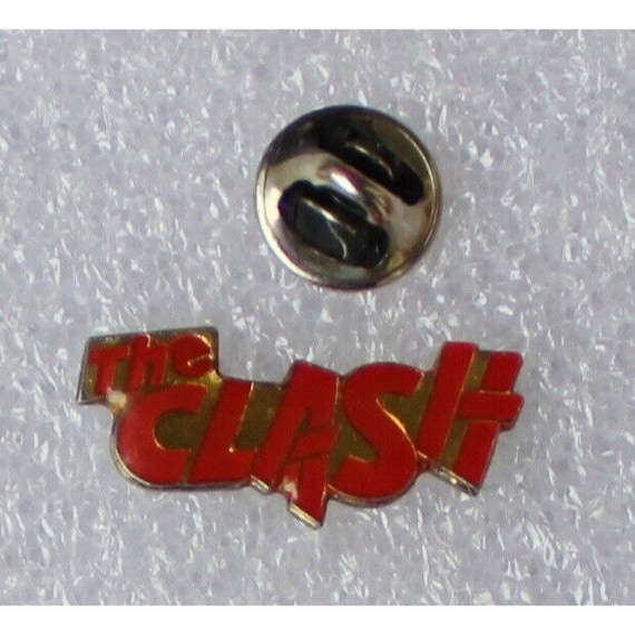 1980s THE CLASH Lapel Pin 2.75 x 1.25 cm. (1.1" x… - image 1