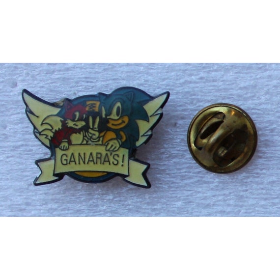 1990s SONIC The HEDGEHOG & TAILS Lapel Pin 2.5 x … - image 2