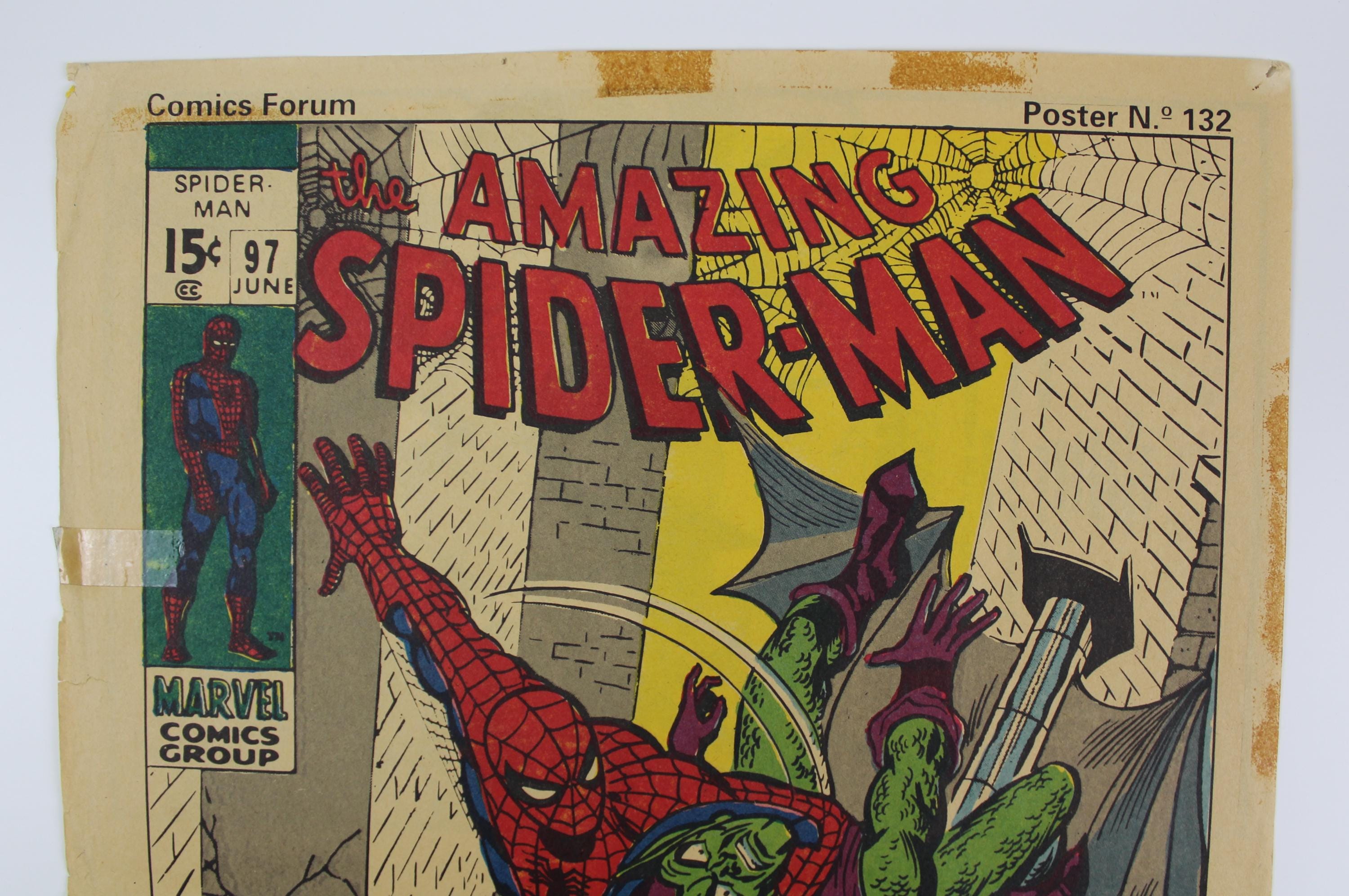 1990 SPIDER-MAN & Green GOBLIN Poster by John Romita 14.5" X 10.5 ...