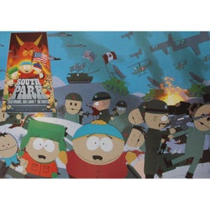 1999 SOUTH PARK Bigger Longer & Uncut - Lobby Card del film - 13,25" x 9,5" (34 x 24 cm) - Articolo originale spagnolo d'epoca n. 7