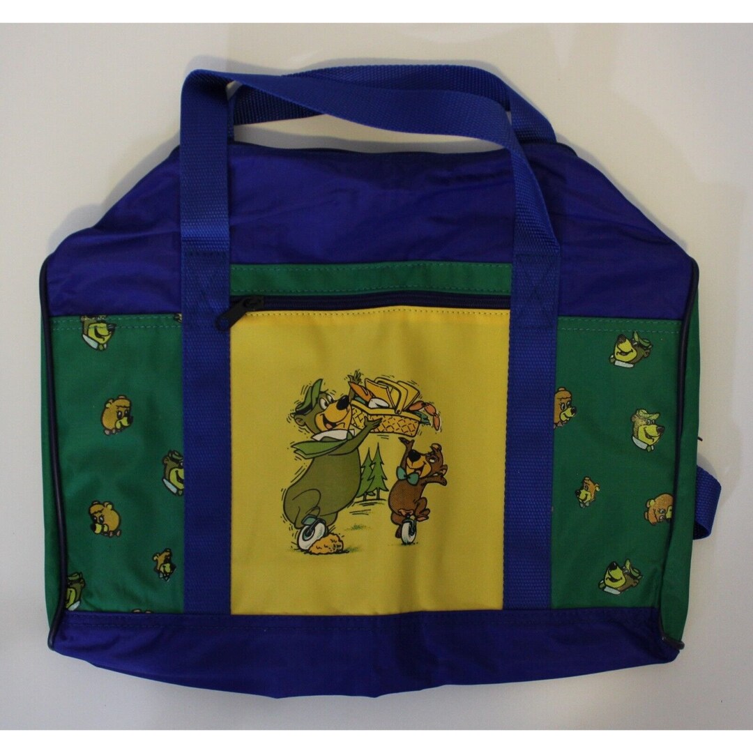 1980s YOGI BEAR Duffel Bag 16 X 12.5 41 X 32 Cm Hannabarbera Booboo