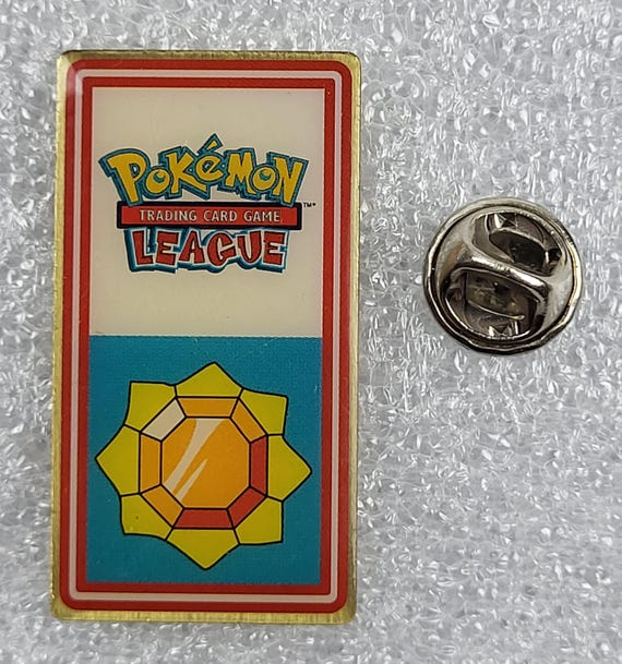 1999 POKEMON Trading Card LEAGUE Lapel Pin 1.6" x 0.8" (4 x 2 cm.) Oversized