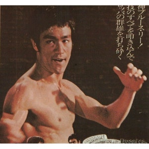 Cartão postal BRUCE LEE da década de 1990, The Way Of The Dragon, capa japonesa, 15 x 10,5 cm (6" x 4,1"), nº 1