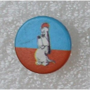 1980er Jahre DROOPY DOG Mini-Knopf 2 cm. (0,75 "im Durchmesser Sehr kleine Tex Avery # 1